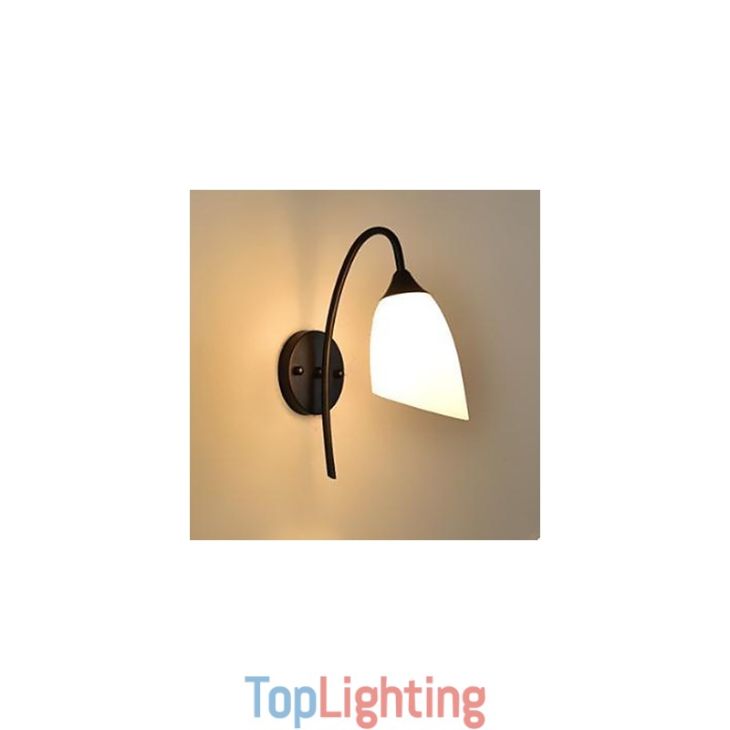 Black American Simple Bedroom Lamp Fishing Bedside Wall Lamp