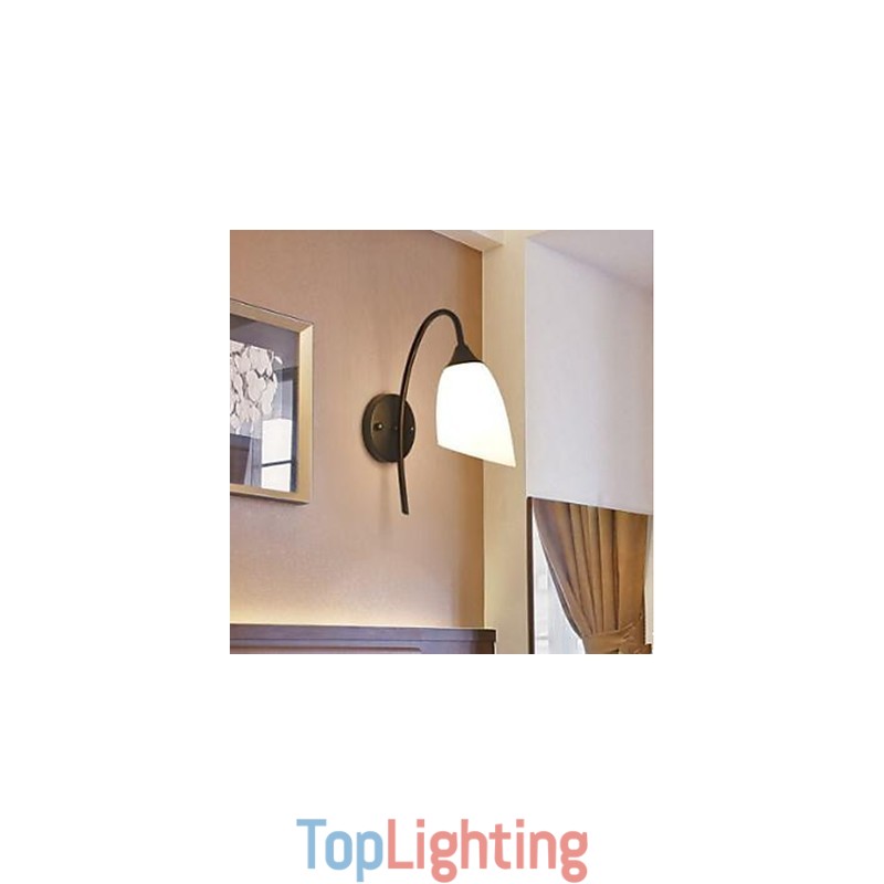 Black American Simple Bedroom Lamp Fishing Bedside Wall Lamp