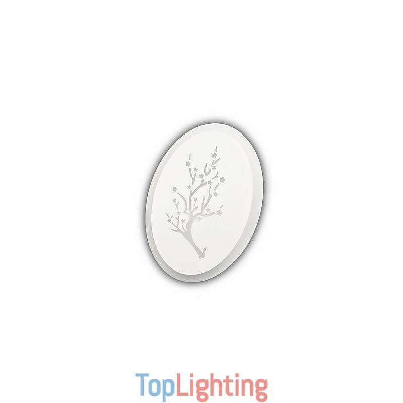 Plum Carved Acrylic Scrub Wall Light Round Shaped Bedside Lamp Corridor Lights Warm White AC220V