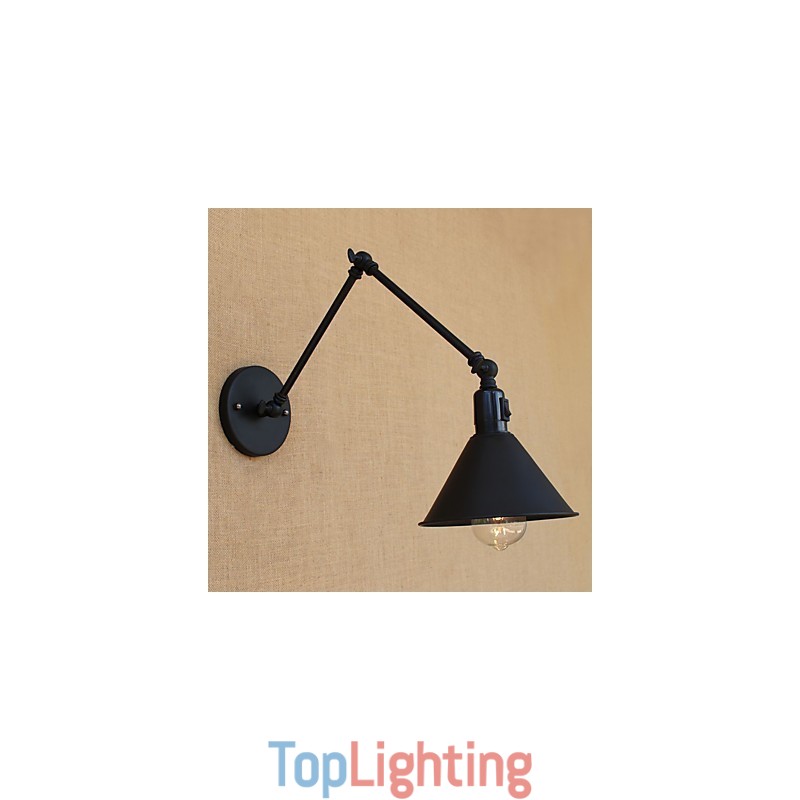 Country Retro Painting Feature for Mini Style Swing Arm Eye Protection Downlight Swing Arm Lights