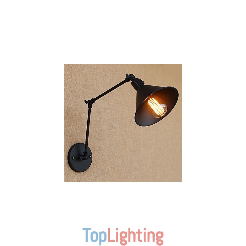 Country Retro Painting Feature for Mini Style Swing Arm Eye Protection Downlight Swing Arm Lights
