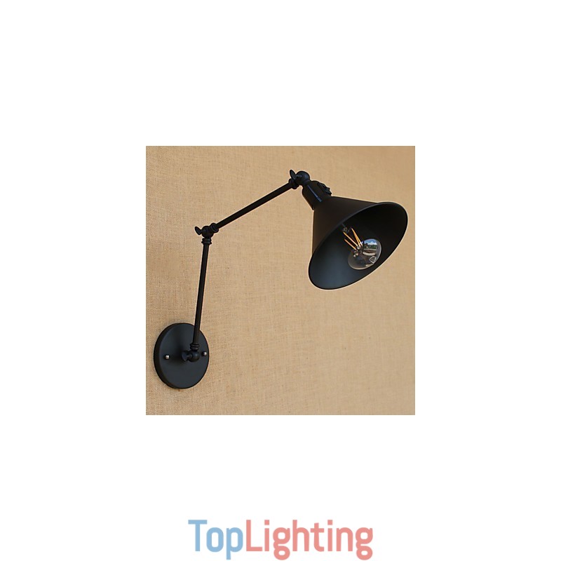Country Retro Painting Feature for Mini Style Swing Arm Eye Protection Downlight Swing Arm Lights