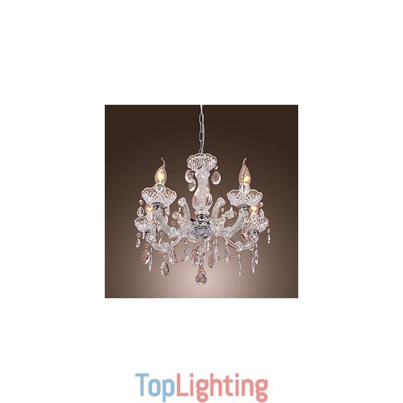 Upligh Chrome Ceiling Lamp Candle light Acrylic Fixture Chandelier Pendant