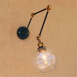 Rustic Lodge Chrome Feature for Swing Arm Ambient Light Swing Arm Lights Wall Light