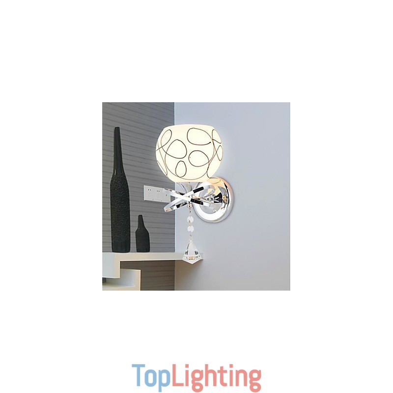 Hotel Bedroom Bedside Lamp Modern Mnimalist Glass Wall Lamp
