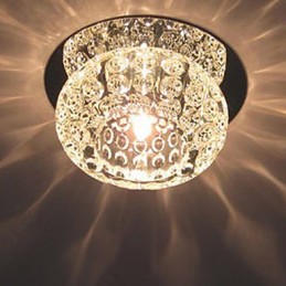 Modern Contemporary Crystal Mini Style Flush Mount