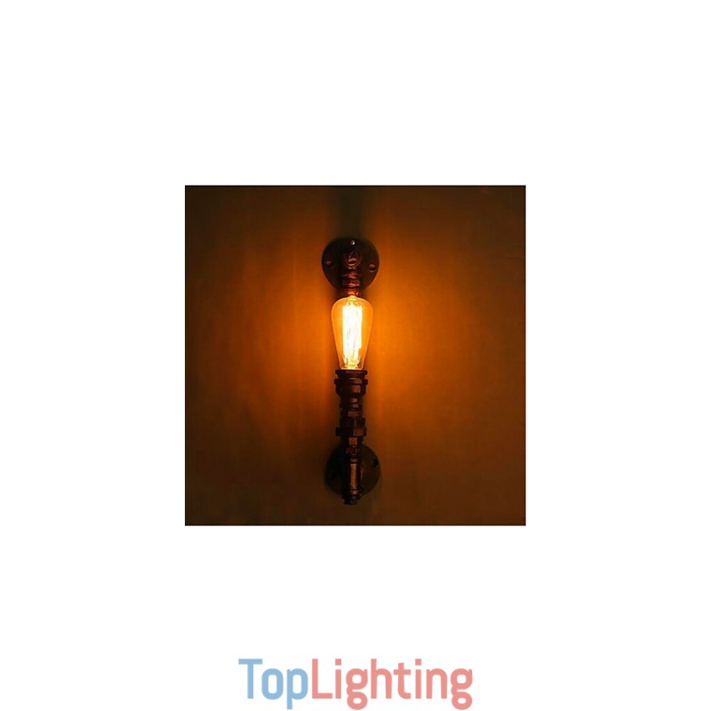 American Retro Loft Industrial Water Aisle Stairs Creative Personality Restaurant Bar Single Head Iron Wall Lamp