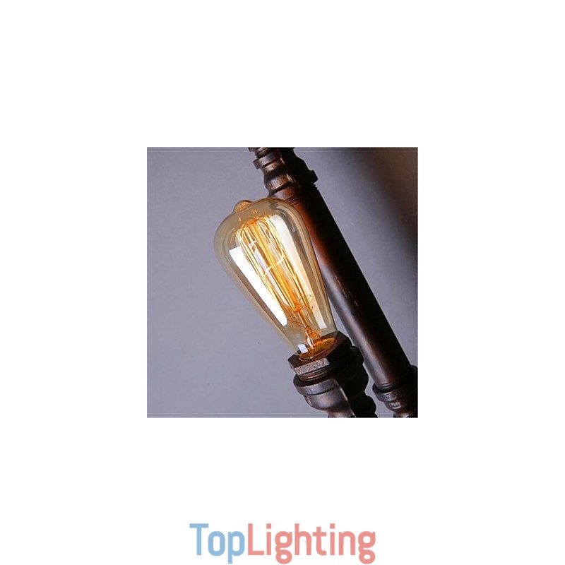 American Retro Loft Industrial Water Aisle Stairs Creative Personality Restaurant Bar Single Head Iron Wall Lamp