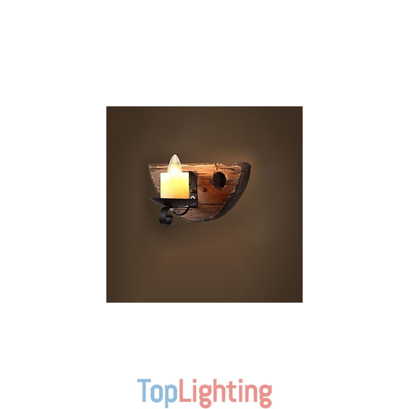 Rustic Lodge Painting Feature for Mini Style Ambient Light Wall Sconces Wall Light