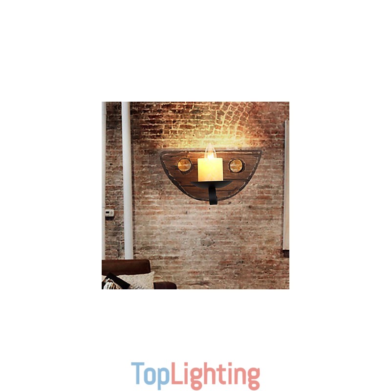 Rustic Lodge Painting Feature for Mini Style Ambient Light Wall Sconces Wall Light