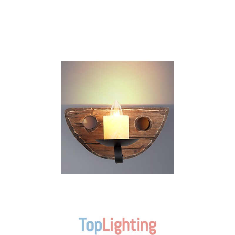 Rustic Lodge Painting Feature for Mini Style Ambient Light Wall Sconces Wall Light