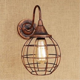 Simple And Retro Creative Personality Rust Color American wall lamp Wall Sconces Wall Light