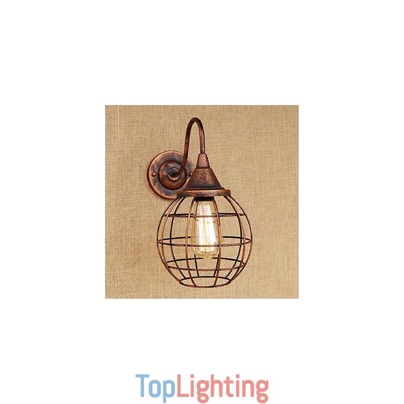 Simple And Retro Creative Personality Rust Color American wall lamp Wall Sconces Wall Light