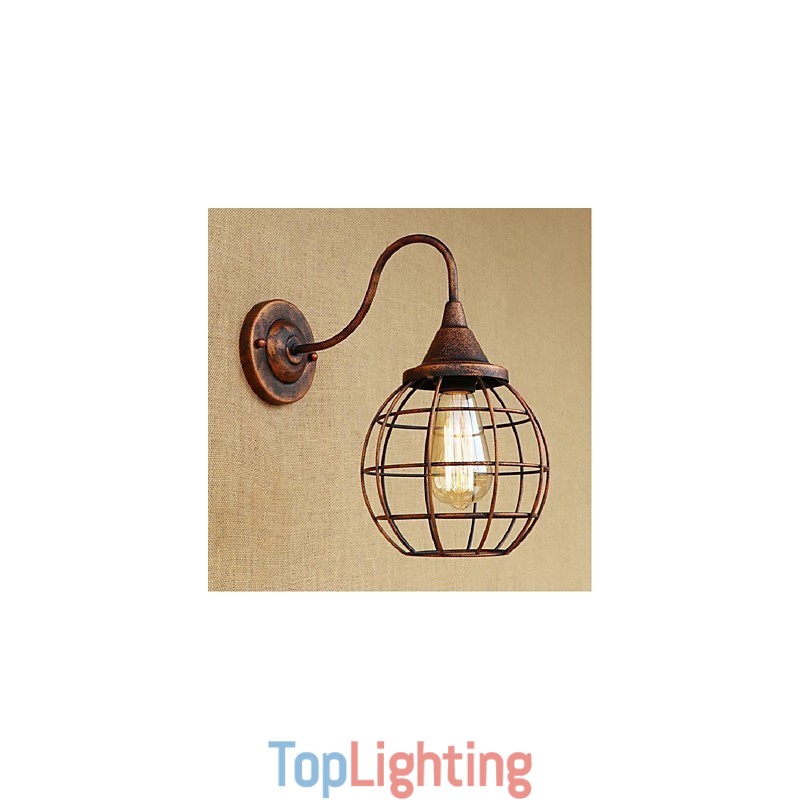 Simple And Retro Creative Personality Rust Color American wall lamp Wall Sconces Wall Light