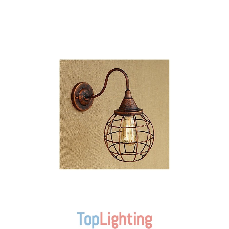 Simple And Retro Creative Personality Rust Color American wall lamp Wall Sconces Wall Light