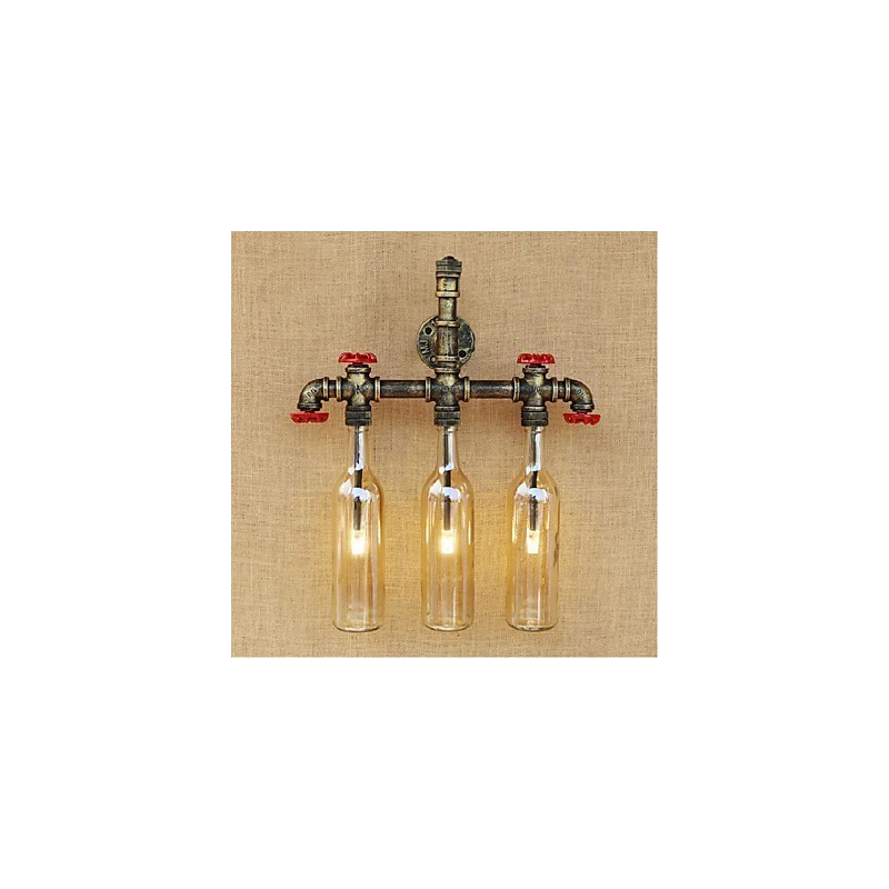 Retro Industrial Wind Switch Water Bottle Wall Lamp Wall Light Amber