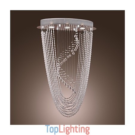 Modern Contemporary Crystal Chrome Chandelier Flush Mount Modern Contemporary Crystal Chrome Chandelier Flush Mount