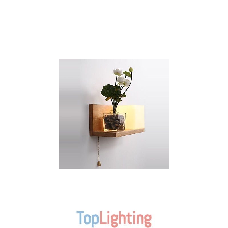 Wood Wall Sconces Max Country Style With Switch