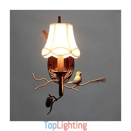 North Amercian Vintage Metal with Resin Bird and Pine Cone Wall Lamp Fit for the Living Room Dining Room Wall Light North Amercian Vintage Metal with Resin Bird and Pine Cone Wall Lamp Fit for the Living Room Dining Room Wall Light
