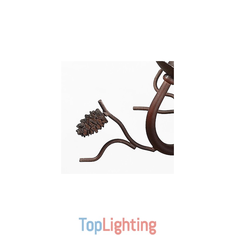 North Amercian Vintage Metal with Resin Bird and Pine Cone Wall Lamp Fit for the Living Room Dining Room Wall Light