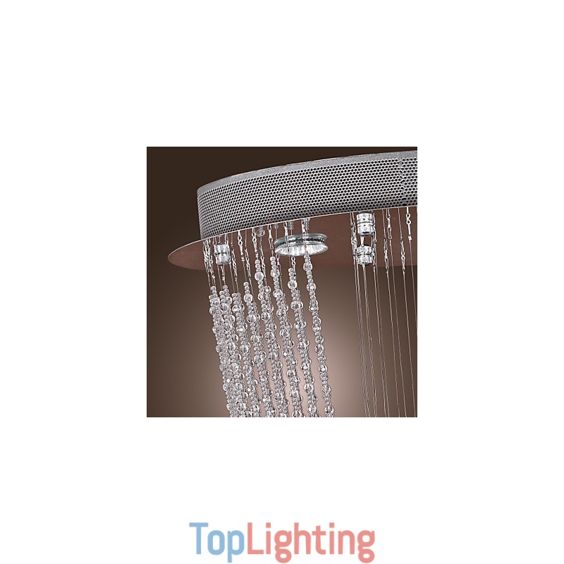 Modern Contemporary Crystal Chrome Chandelier Flush Mount