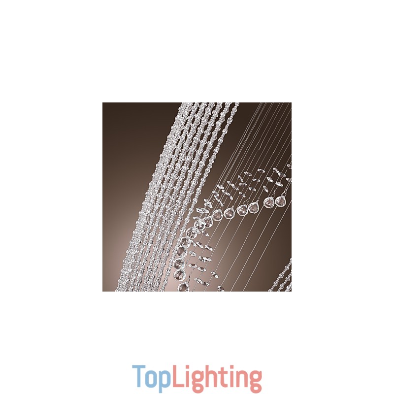Modern Contemporary Crystal Chrome Chandelier Flush Mount