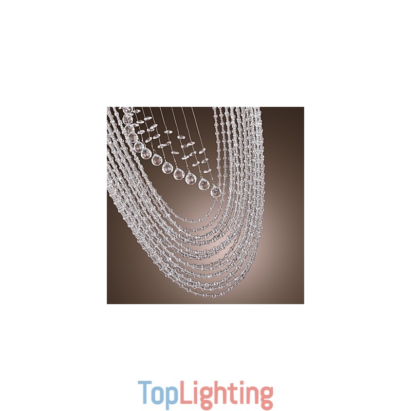 Modern Contemporary Crystal Chrome Chandelier Flush Mount