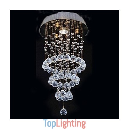 Modern Contemporary Crystal Electroplated Metal Flush Mount Modern Contemporary Crystal Electroplated Metal Flush Mount