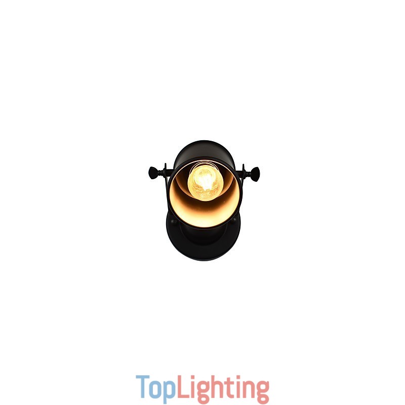 Painted Steel Wall Lamp Dumb Black American Coffee Decoration Retro Wall Light Lightsaber Lamp On Wall