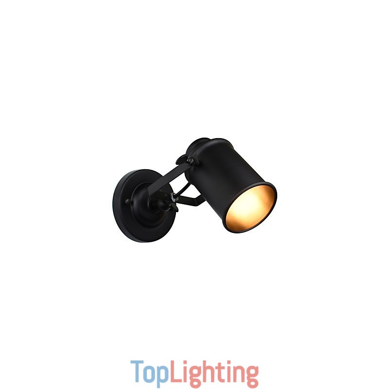 Painted Steel Wall Lamp Dumb Black American Coffee Decoration Retro Wall Light Lightsaber Lamp On Wall