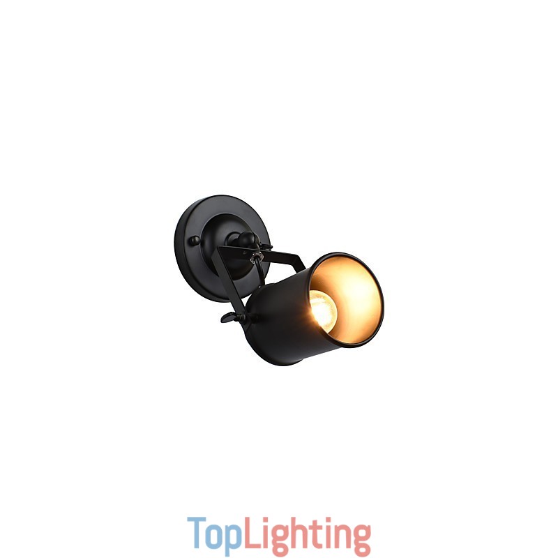 Painted Steel Wall Lamp Dumb Black American Coffee Decoration Retro Wall Light Lightsaber Lamp On Wall