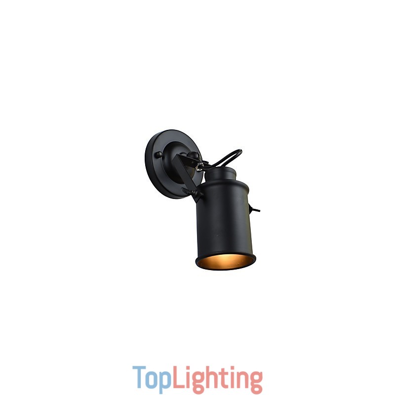 Painted Steel Wall Lamp Dumb Black American Coffee Decoration Retro Wall Light Lightsaber Lamp On Wall