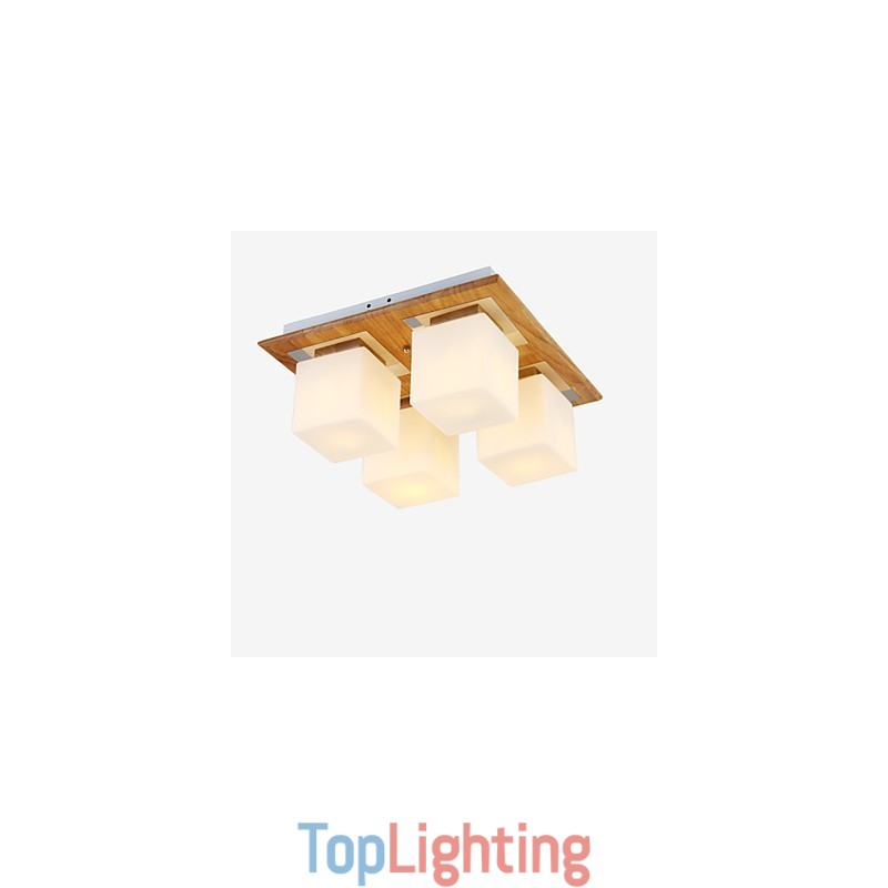 Flush Mount Mini Style Modern Contemporary Wood Bamboo