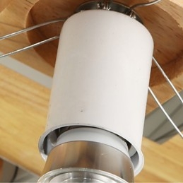 Flush Mount Mini Style Modern Contemporary Wood Bamboo