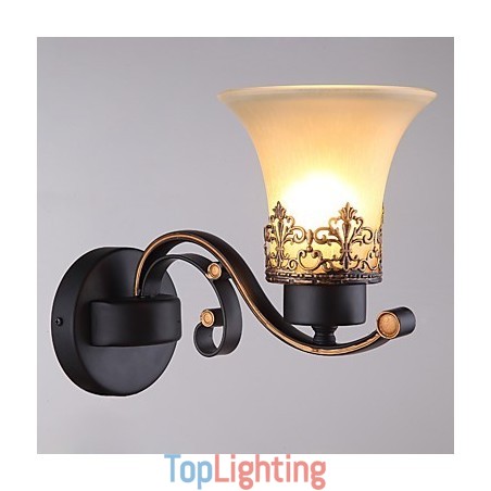 Single Head Amercian Countryside Vintage Metal with Glass Wall Lamp for the Canteen Room Living Room Entry Foyer Decorate Wall Lamp Single Head Amercian Countryside Vintage Metal with Glass Wall Lamp for the Canteen Room Living Room Entry Foyer Decorate Wall Lamp