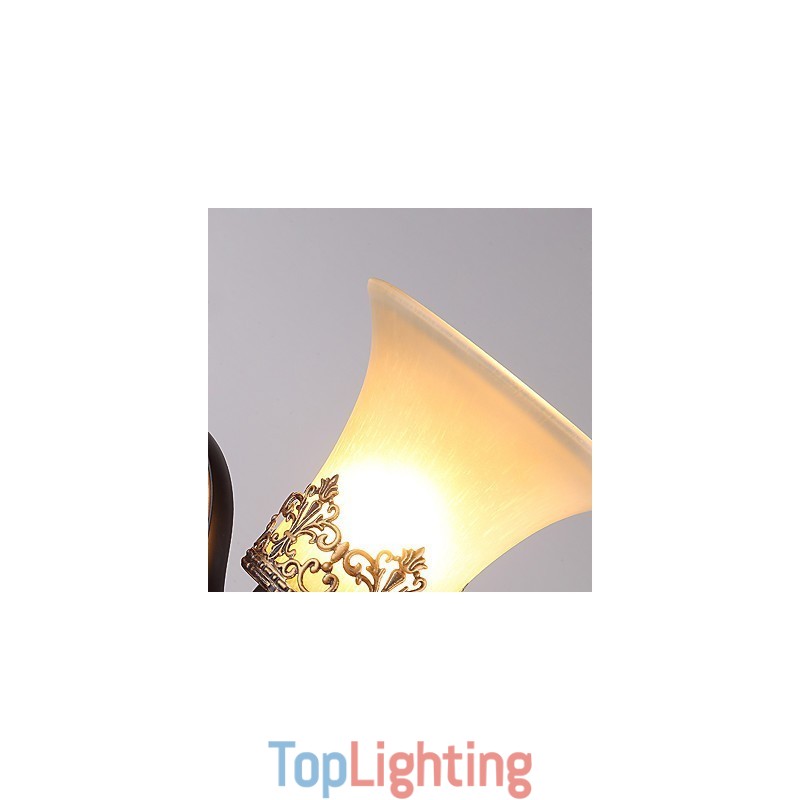 Single Head Amercian Countryside Vintage Metal with Glass Wall Lamp for the Canteen Room Living Room Entry Foyer Decorate Wall Lamp
