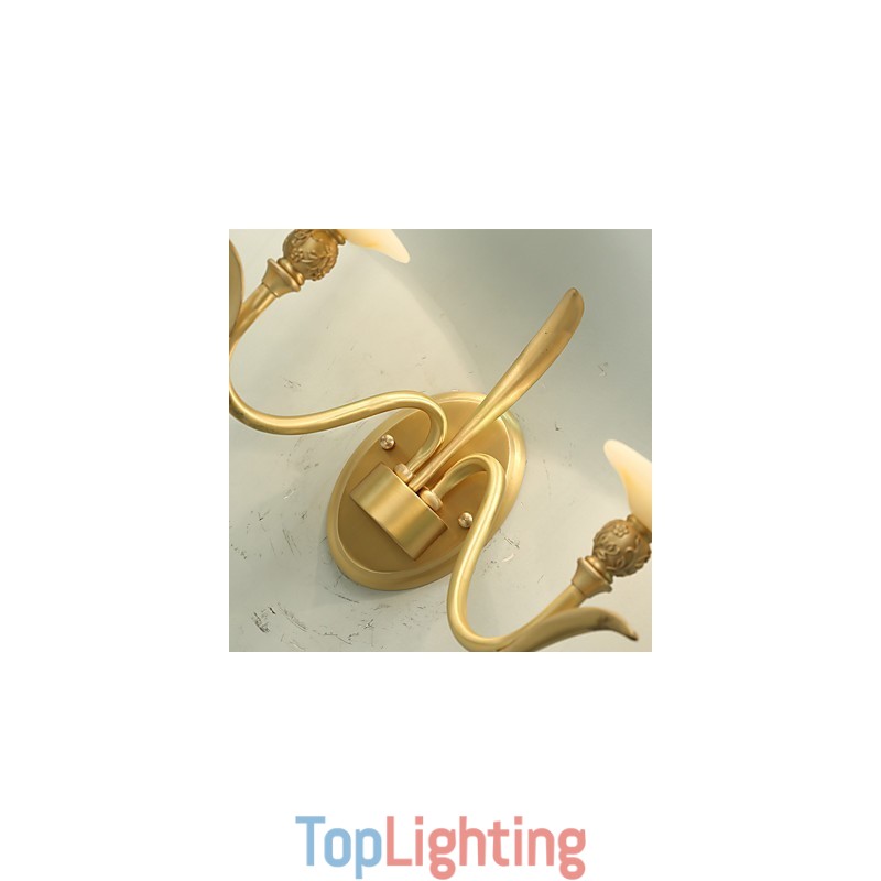 Simple Country Traditional Classic Brass Feature for Mini Style Uplight Wall Sconces Wall Light