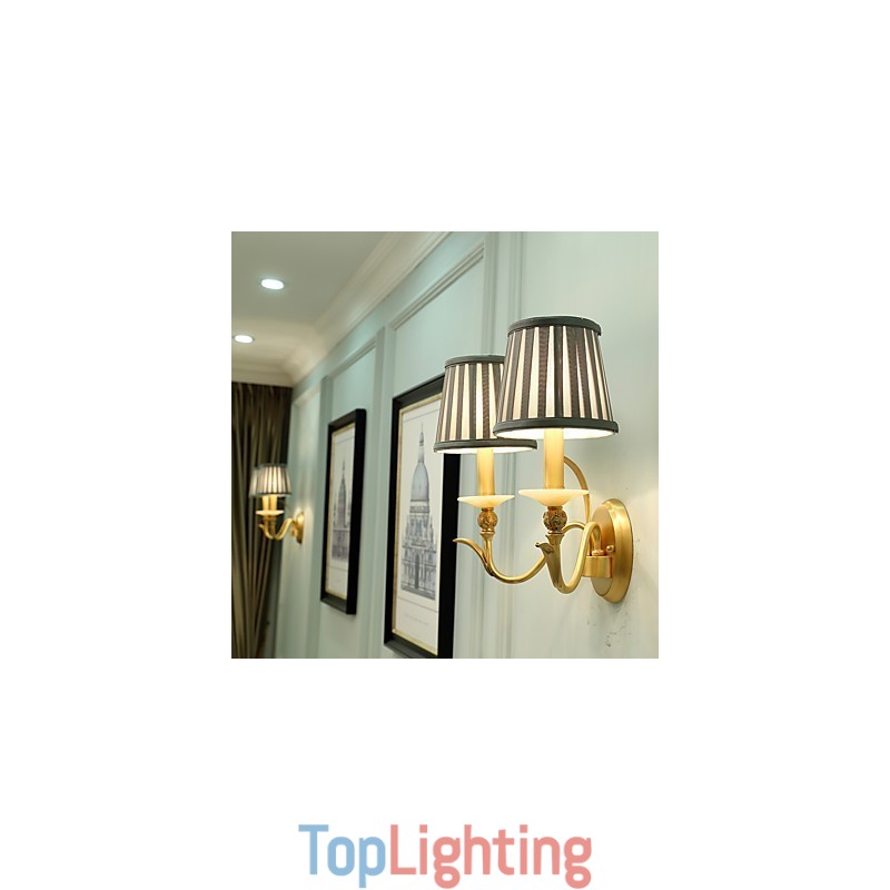 Simple Country Traditional Classic Brass Feature for Mini Style Uplight Wall Sconces Wall Light