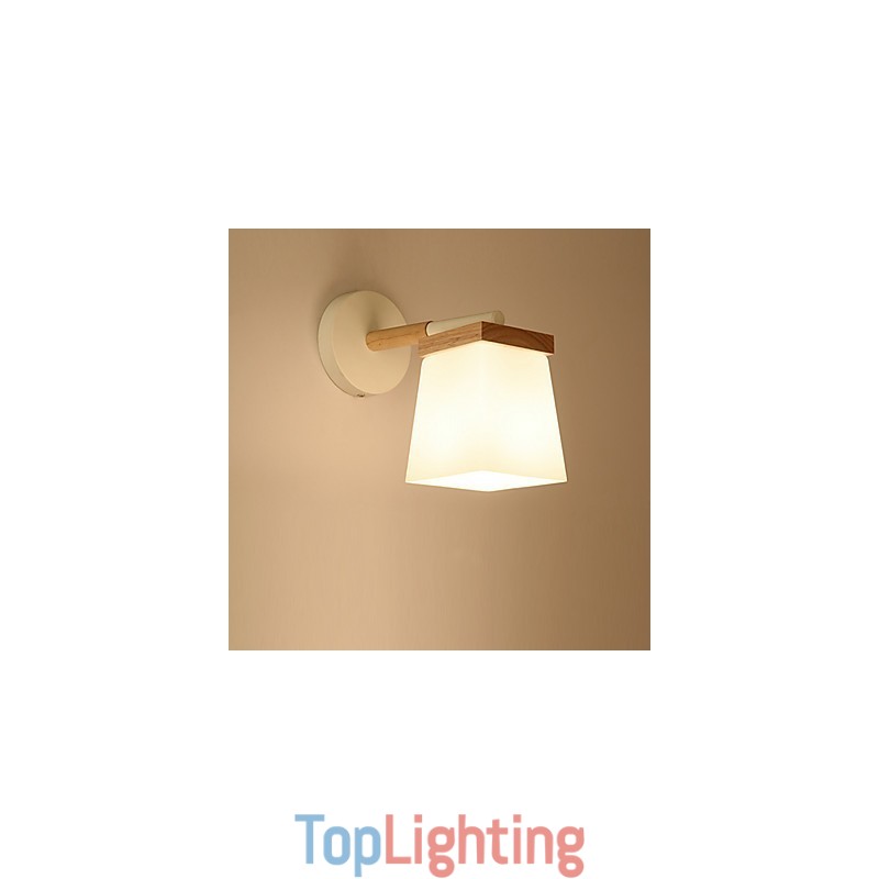 Squere Glassshade Wall Lamp For Bedroom Modern Feature Ambient Light Wall Sconces Wall Light