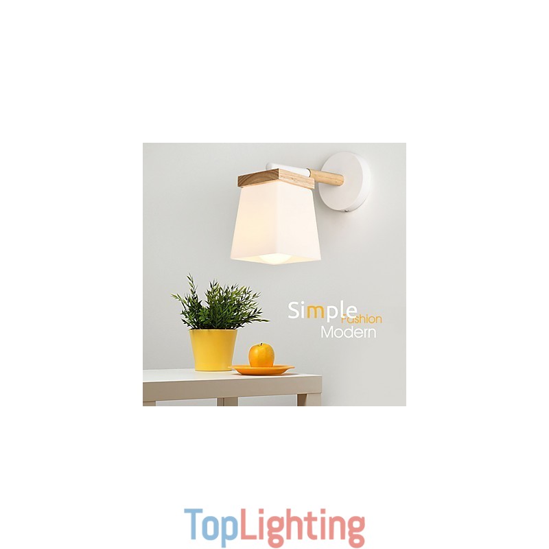 Squere Glassshade Wall Lamp For Bedroom Modern Feature Ambient Light Wall Sconces Wall Light