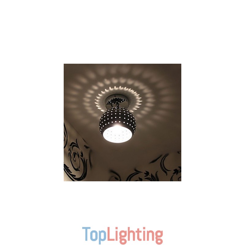 Creative Porous Ball Aesthetic Reflection Absorb Dome Light Wrought Iron Lamp