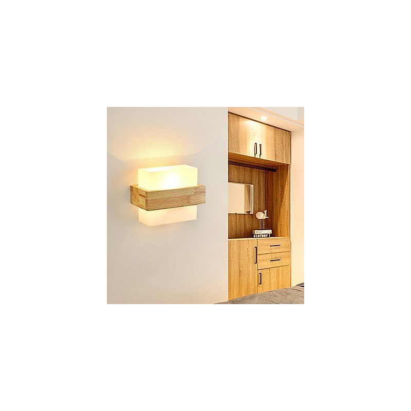 Novelty Country Feature for Mini Style Eye Protection Ambient Light Sconces Bedside Night Light Creative Balcony Wall Lamp