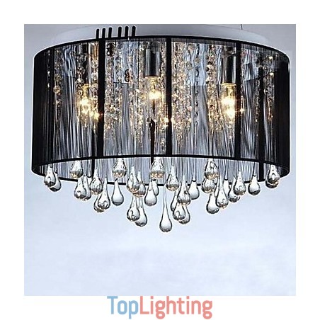 Luxury Black Drop Ceiling Crystal Chandelier Luxury Black Drop Ceiling Crystal Chandelier