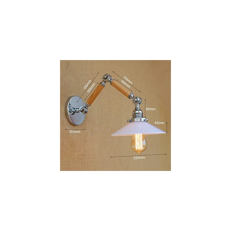 Modern Contemporary Chrome Feature for Swing Arm Ambient Light Swing Arm Lights Wall Light