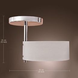 Modern Contemporary Mini Style Chrome Metal Chandelier Flush Mount Garage
