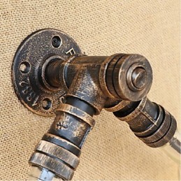 Retro American Village Creative Industry Wind Designer Water Bottle Wall Lamp Wall Light Blue