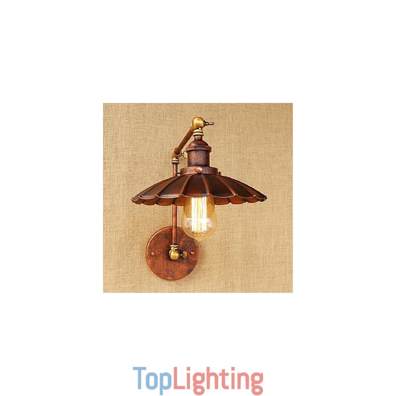 Long arm Half rust Retro Creative Nostalgic Retractable Folding Wall Sconces Wall Light