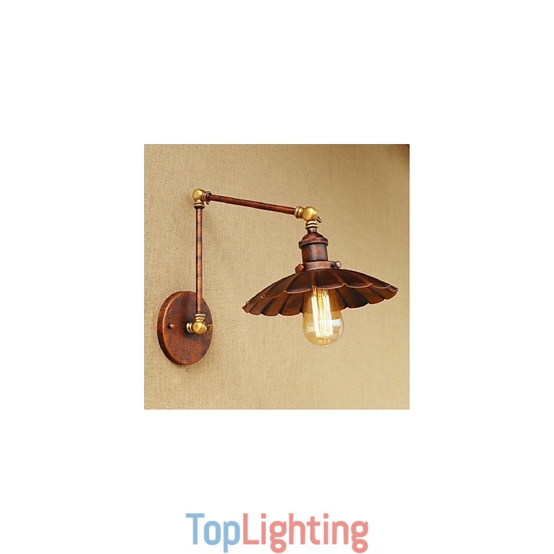 Long arm Half rust Retro Creative Nostalgic Retractable Folding Wall Sconces Wall Light