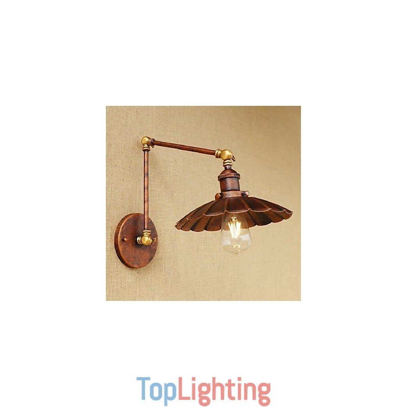 Long arm Half rust Retro Creative Nostalgic Retractable Folding Wall Sconces Wall Light