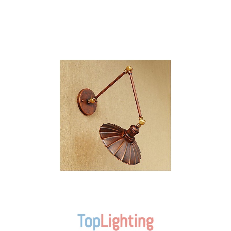 Long arm Half rust Retro Creative Nostalgic Retractable Folding Wall Sconces Wall Light